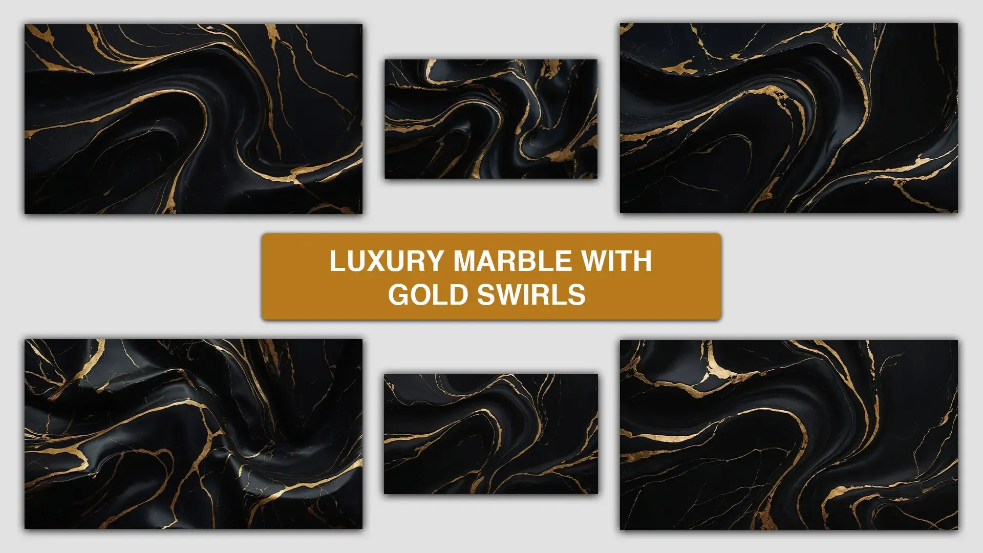 Luxury Marble with Gold Swirls Premium Background Image Pack image